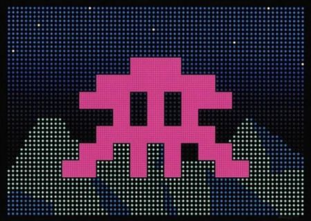 Siebdruck Invader - LED
