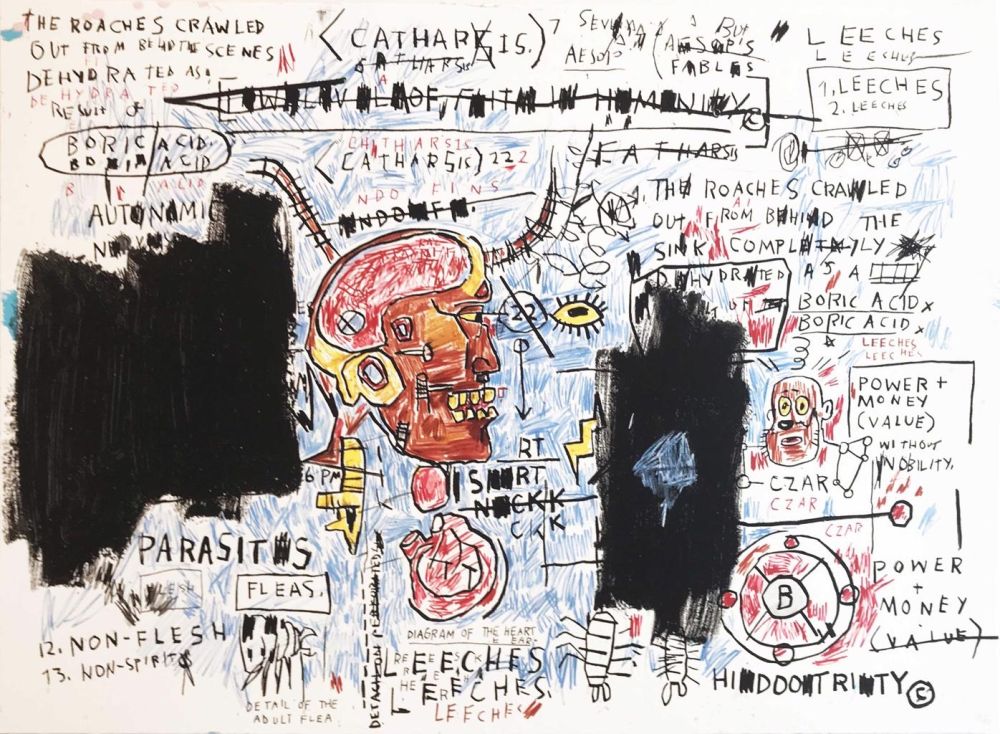 Siebdruck Basquiat - Leeches