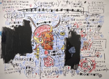 Siebdruck Basquiat - Leeches