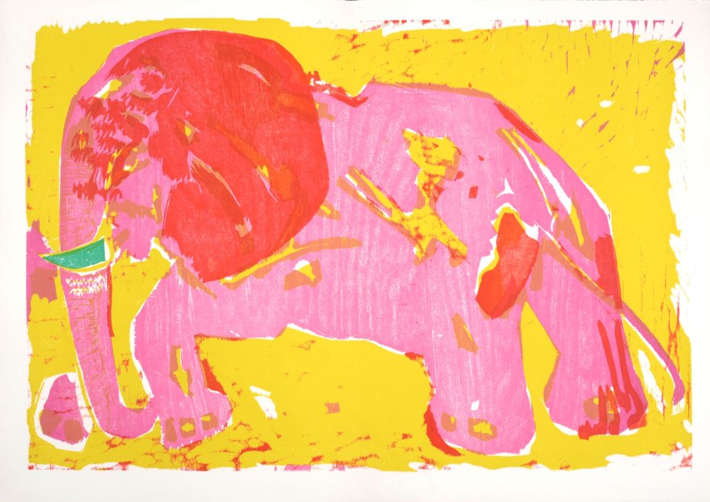 Holzschnitt Lorjou - L'Elephant, 1965