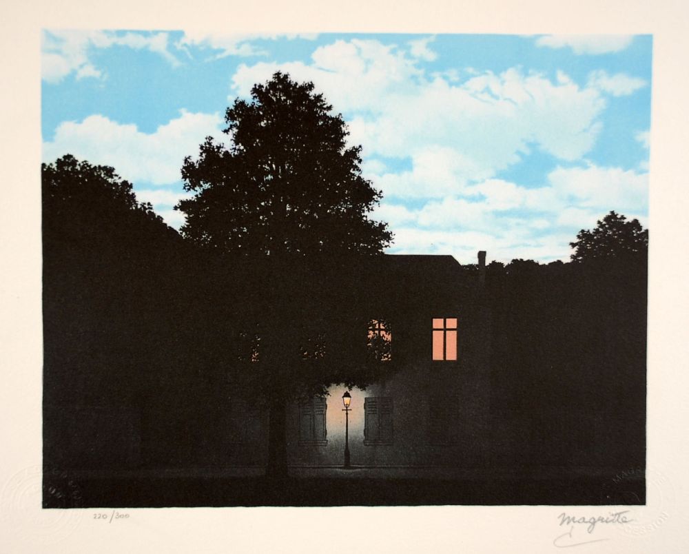 Lithographie Magritte - L’Empire des Lumières - The Empire of Light