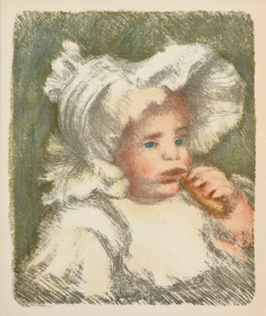 Lithographie Renoir - L'Enfant au Biscuit