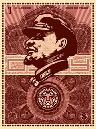 Siebdruck Fairey - Lenin Money