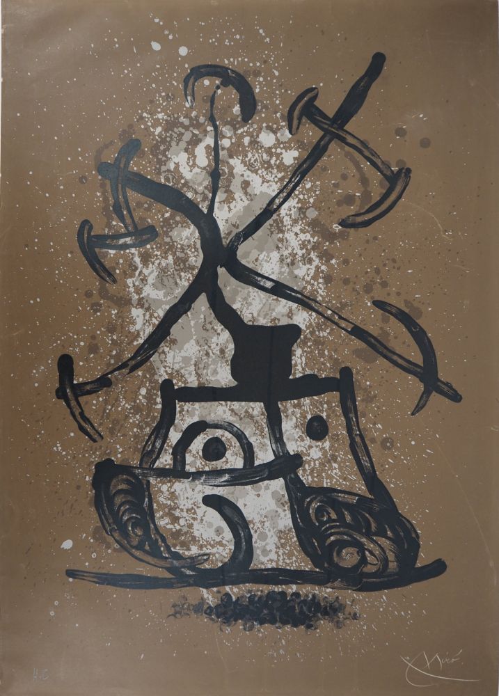 Lithographie Miró - L'entraineuse