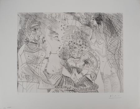 Stich Picasso - Les 156, planche 154 : La Fête de la patronne, confetti et diablotin. Fine tranche de Degas