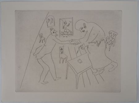 Stich Chagall - Les adieux de Tchitchikov à Manilov
