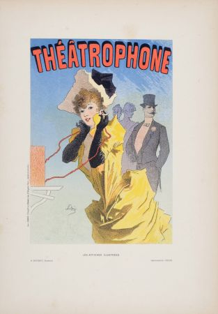 Lithographie Cheret - Les Affiches Illustrées : Théâtrophone, 1896