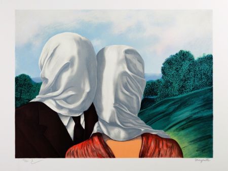 Lithographie Magritte - Les Amants