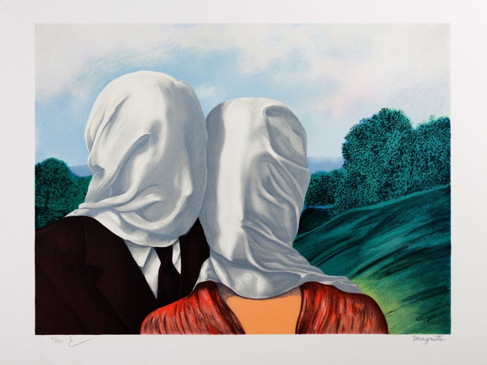 Lithographie Magritte - Les Amants (The Lovers)