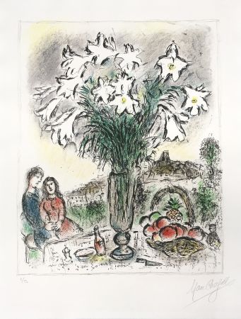 Lithographie Chagall - Les Arums