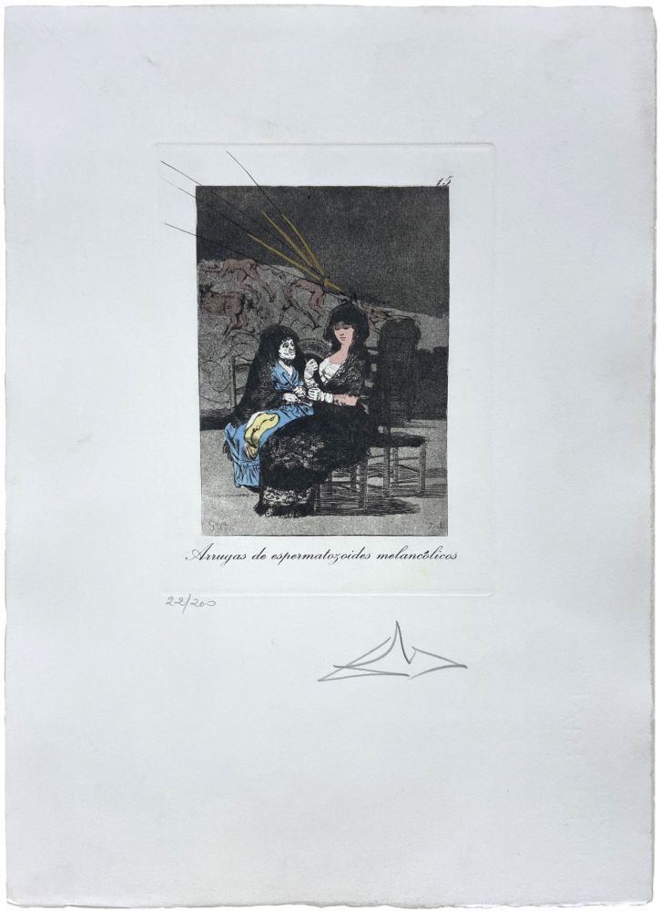 Kaltnadelradierung Dali -  Les Caprices de Goya de Dalí