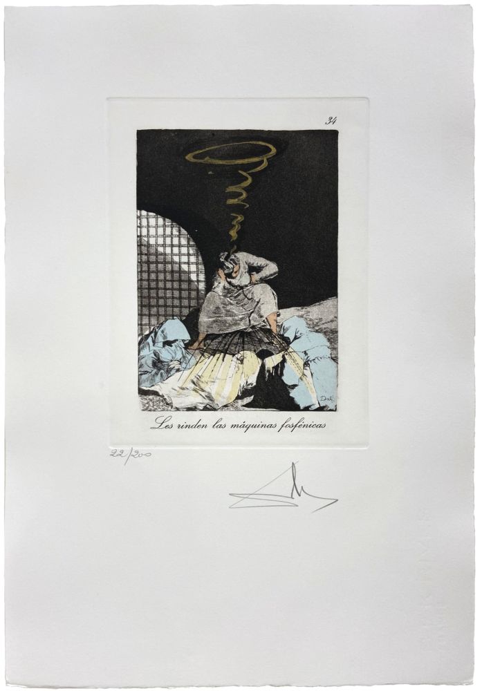 Kaltnadelradierung Dali - Les Caprices de Goya de Dalí