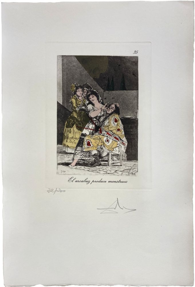 Kaltnadelradierung Dali - Les Caprices de Goya de Dalí
