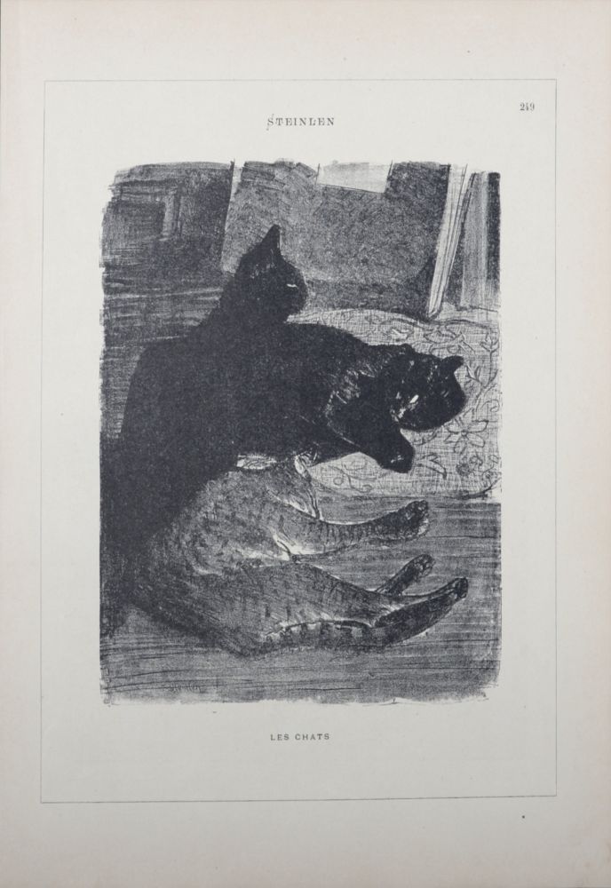 Lithographie Steinlen - Les Chats