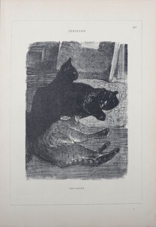 Lithographie Steinlen - Les Chats