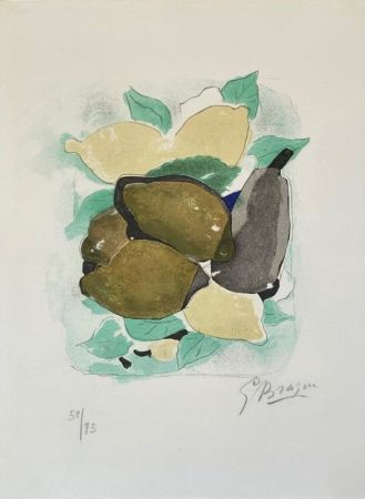 Lithographie Braque - Les Citrons 