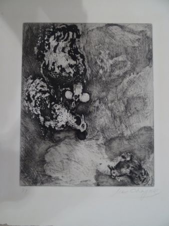 Radierung Chagall - Les deux Coqs
