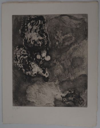 Stich Chagall - Les deux coqs