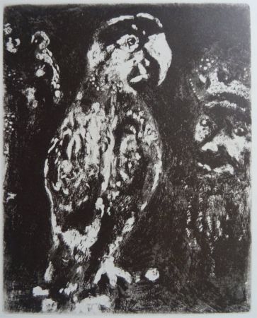 Radierung Chagall - Les deux Perroquets, le Roi et son fils