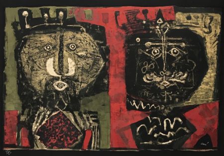 Lithographie Clavé - Les Deux Rois (The Two Kings)