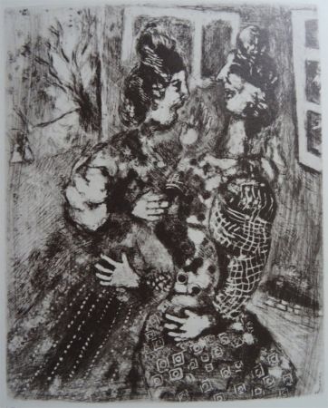 Radierung Chagall - Les femmes et le secret