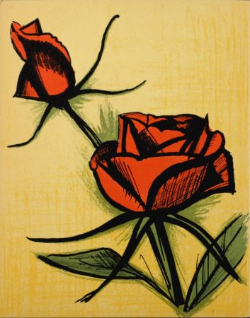 Lithographie Buffet - Les Fleurs, 1979