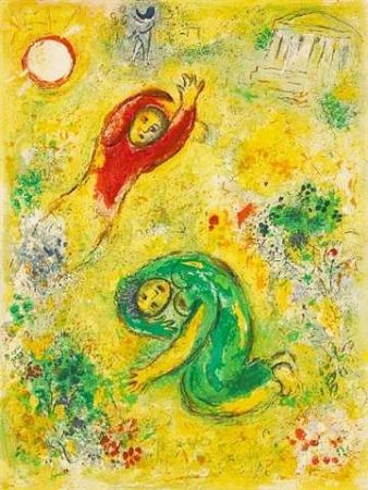 Lithographie Chagall - Les fleurs saccagées