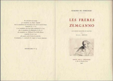 Illustriertes Buch Brouet - Les frères Zemganno. Eaux-fortes dessinées et gravées par Auguste Brouet.