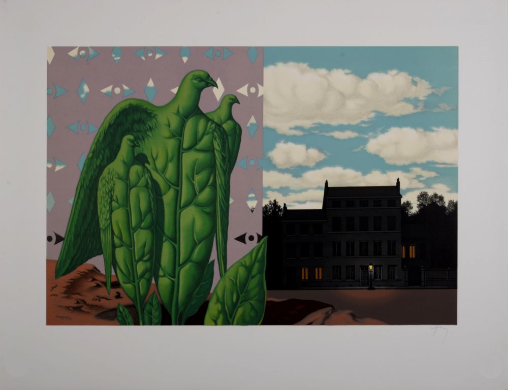 Lithographie Magritte - Les Grands Oiseaux sont ceux de l'Île au Trésor, 1968