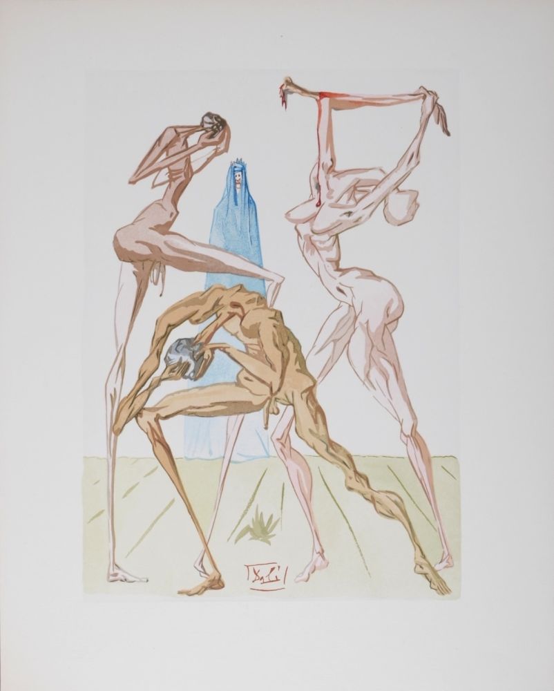 Lithographie Dali - Les habitants de Prato