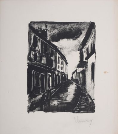 Lithographie Vlaminck - Les Hommes Abandonnés, 1927