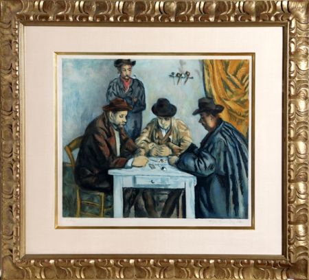 Aquatinta Villon - Les Joueurs des Cartes (The Card Players) after Cezanne