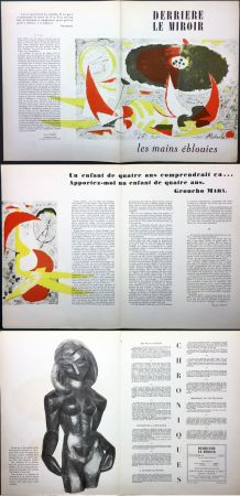 Illustriertes Buch Alechinsky - LES MAINS ÉBLOUIES. (Derrière le Miroir n° 32. Octobre 1950)