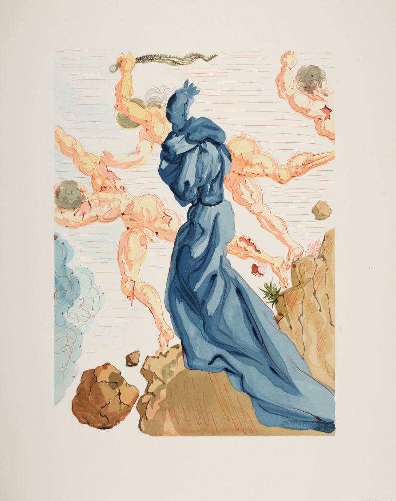 Holzschnitt Dali - Les Margelles du Phlégéton, 1963