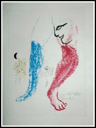Radierung Chagall - LES MAUVAIS SUJETS - Planche 10