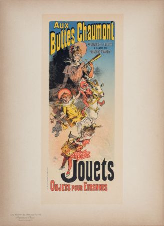 Lithographie Cheret - Les Maîtres de l'Affiche : Aux Buttes Chaumont, 1898