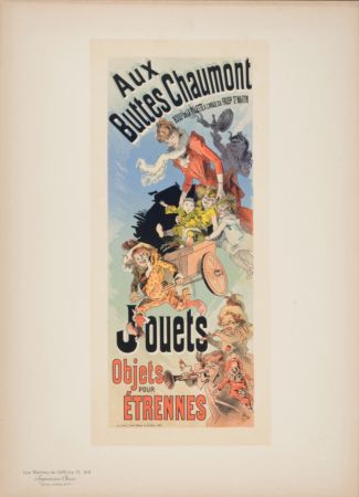 Lithographie Cheret - Les Maîtres de l'Affiche : Aux Buttes Chaumont Jouets, 1898