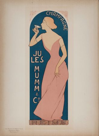 Lithographie Realier-Dumas - Les Maîtres de l'Affiche : Champagne Jules MUMM & Co, 1897