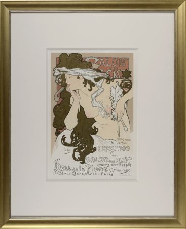 Lithographie Mucha - Les Maîtres de l'Affiche : Salon des Cent, 1897