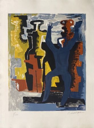 Lithographie Zadkine - Les Messagers du Jour 