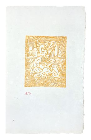 Holzschnitt Müller - LES MORILLES (ESQUISSE XVIII)