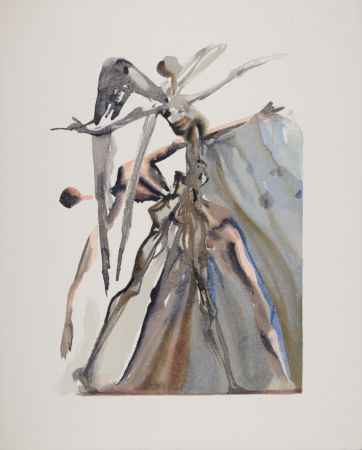 Holzschnitt Dali - Les Négligents, 1963