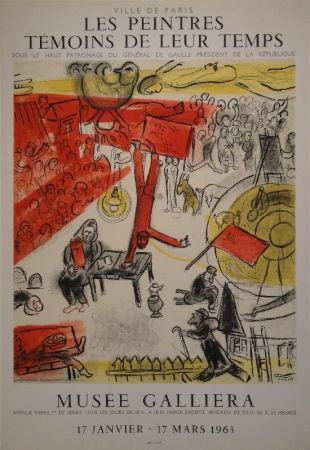 Lithographie Chagall - Les peintres témoins de leur temps