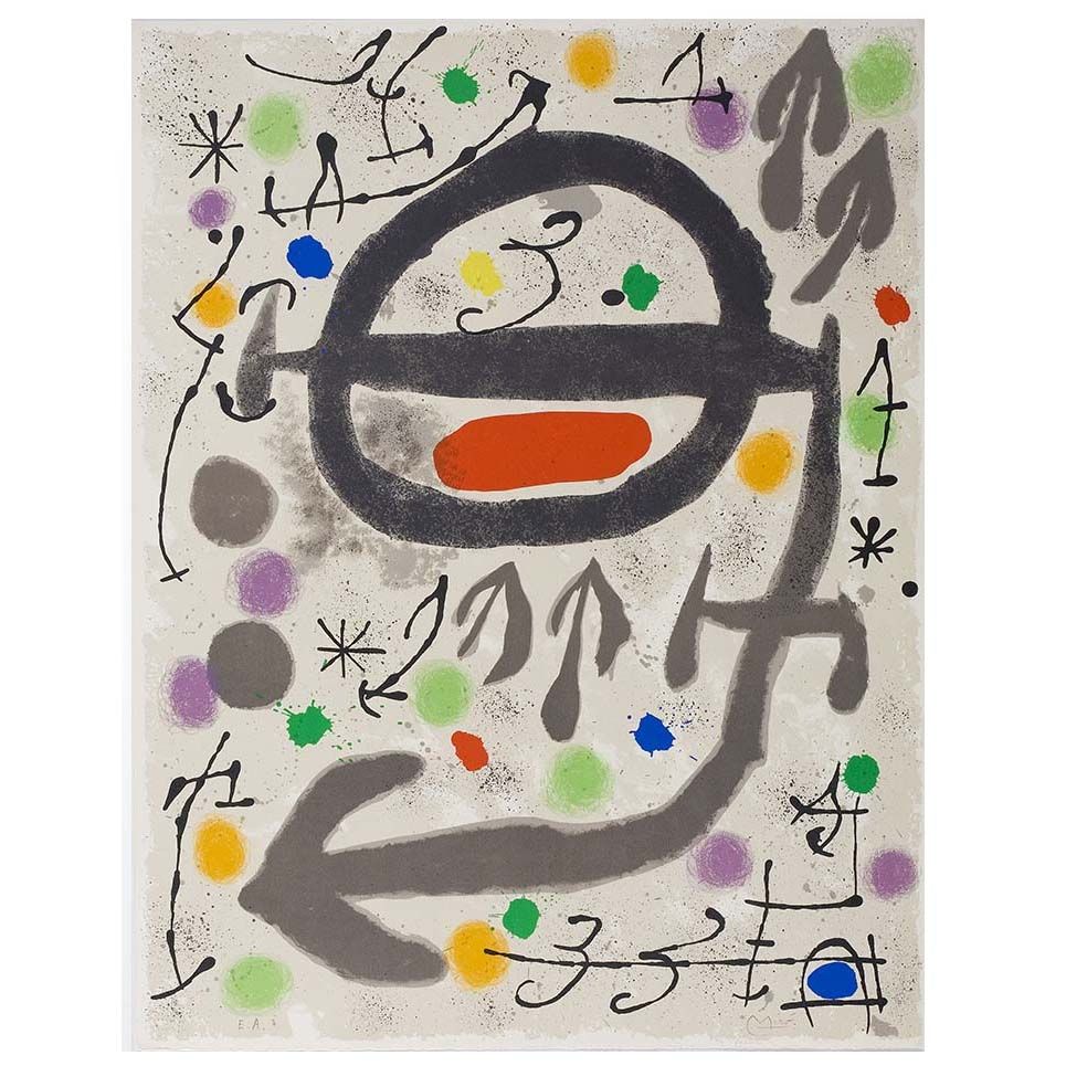 Lithographie Miró - Les perseides: plate 2