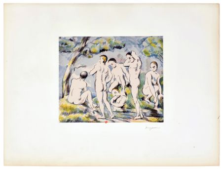Lithographie Cezanne - Les Petits Baigneurs ou Le Bain