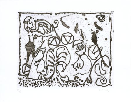 Radierung Alechinsky - Les points sans les i