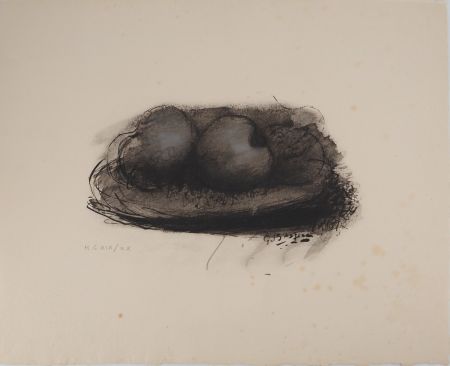 Lithographie Braque - Les pommes
