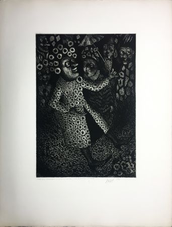 Aquatinta Avati - Les Ridicules (planche n° 2) (1951)