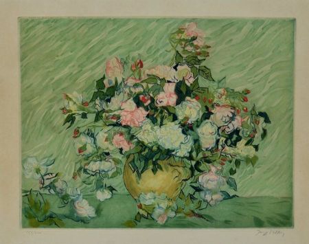 Aquatinta Van Gogh - Les roses