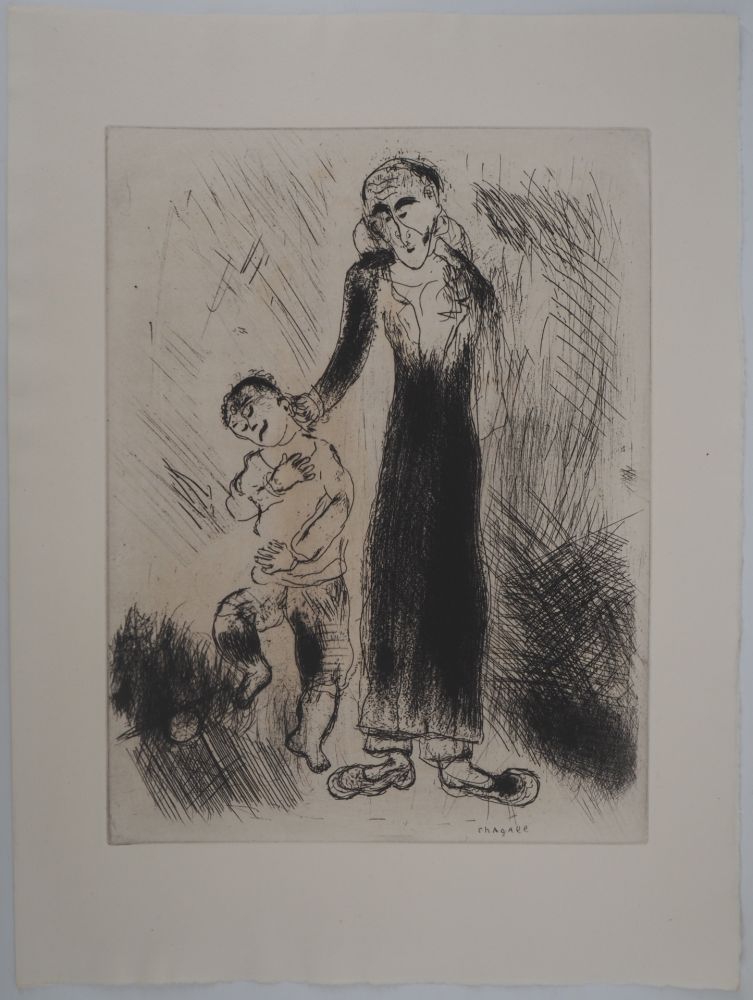 Stich Chagall - Les réprimandes (Le père de Tchitchikov lui donne une correction)